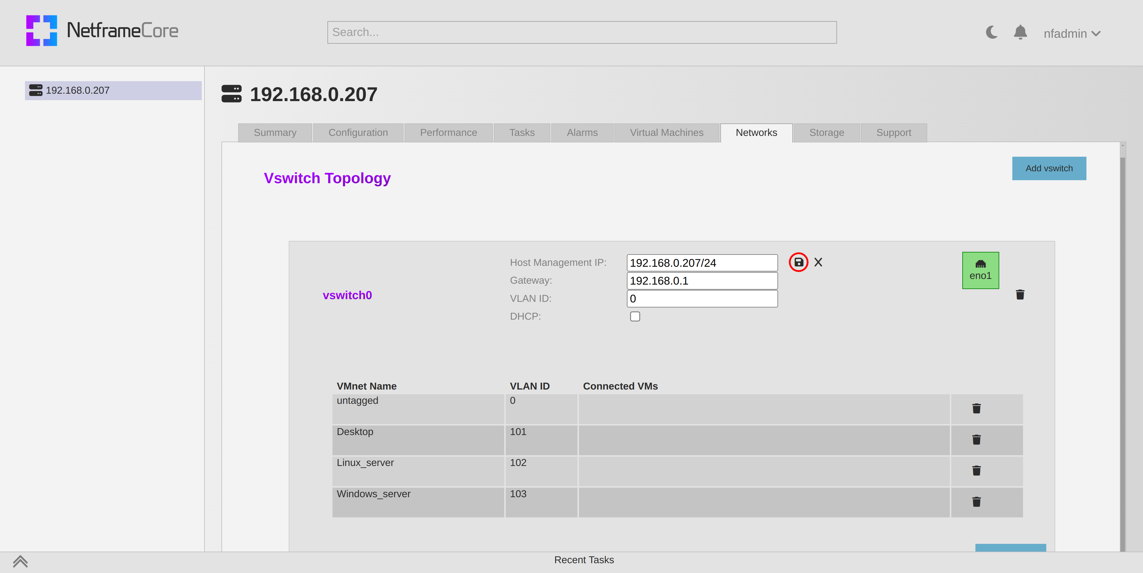 Give Netframe Host a Static IP Address | Netframe Documentation