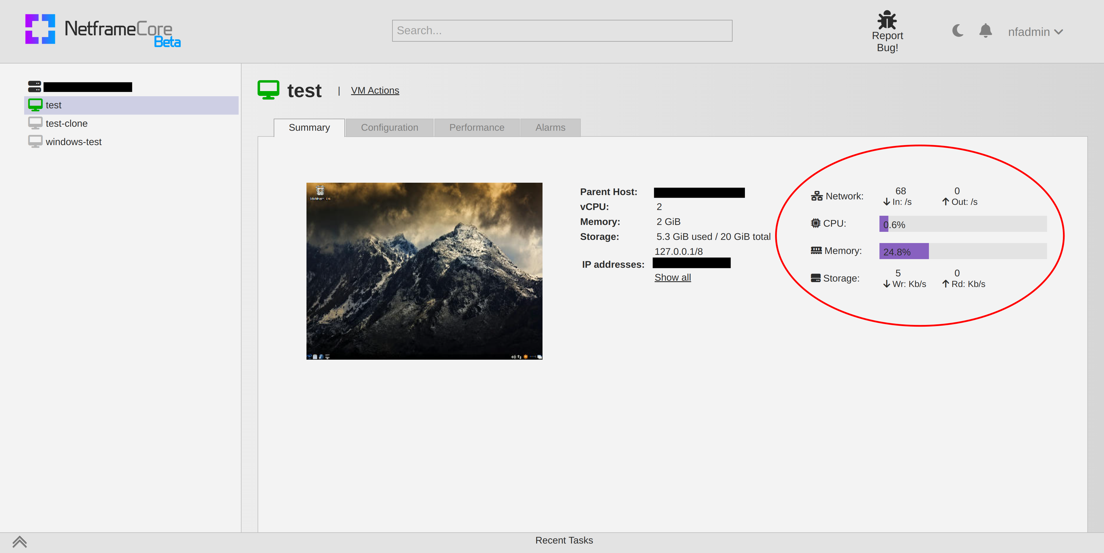 Performance and Alerting | Netframe Documentation